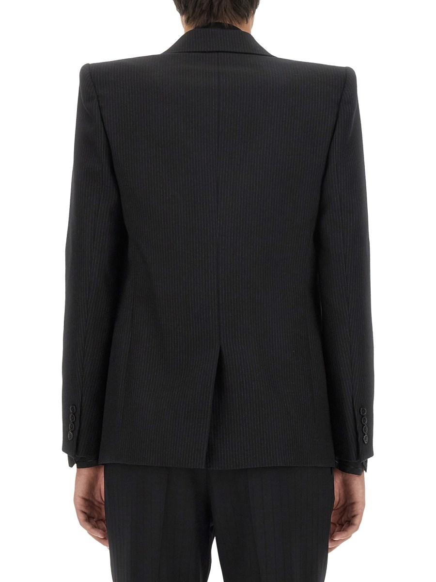 SAINT LAURENT GIACCA IN LANA A RIGHE