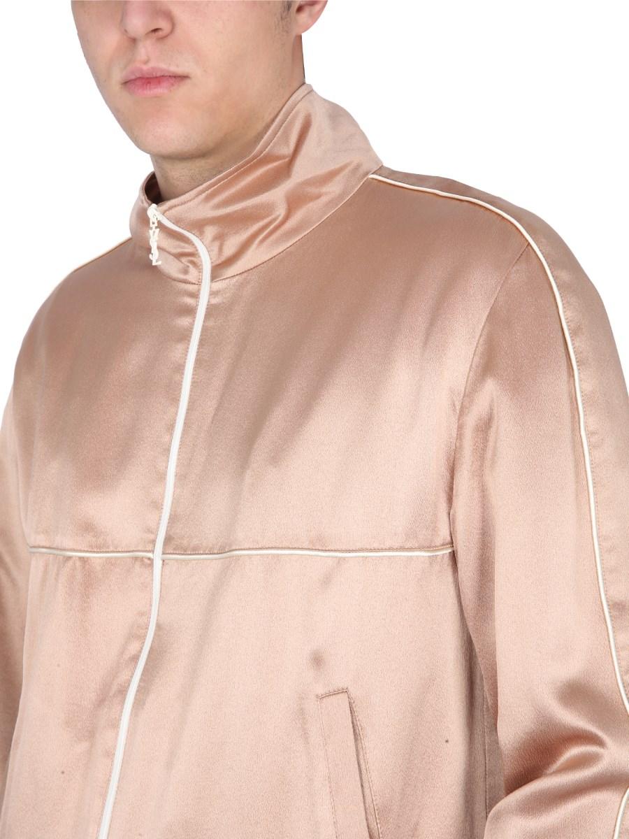 SAINT LAURENT GIUBBOTTO TEDDY IN CREPE SATIN
