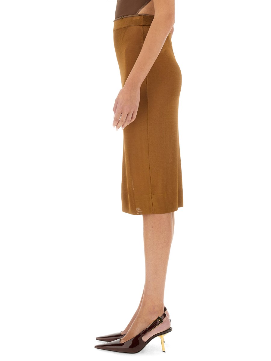 SAINT LAURENT GONNA A MATITA IN MAGLIA