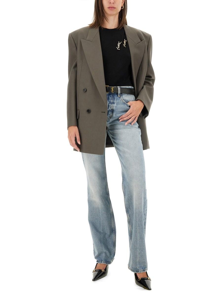 SAINT LAURENT JEANS A VITA BASSA IN DENIM