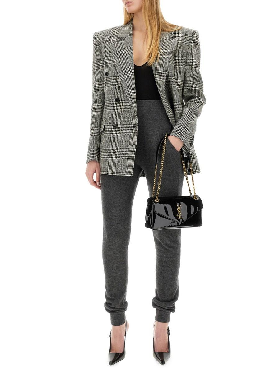 SAINT LAURENT LEGGINGS A VITA ALTA IN CASHMERE