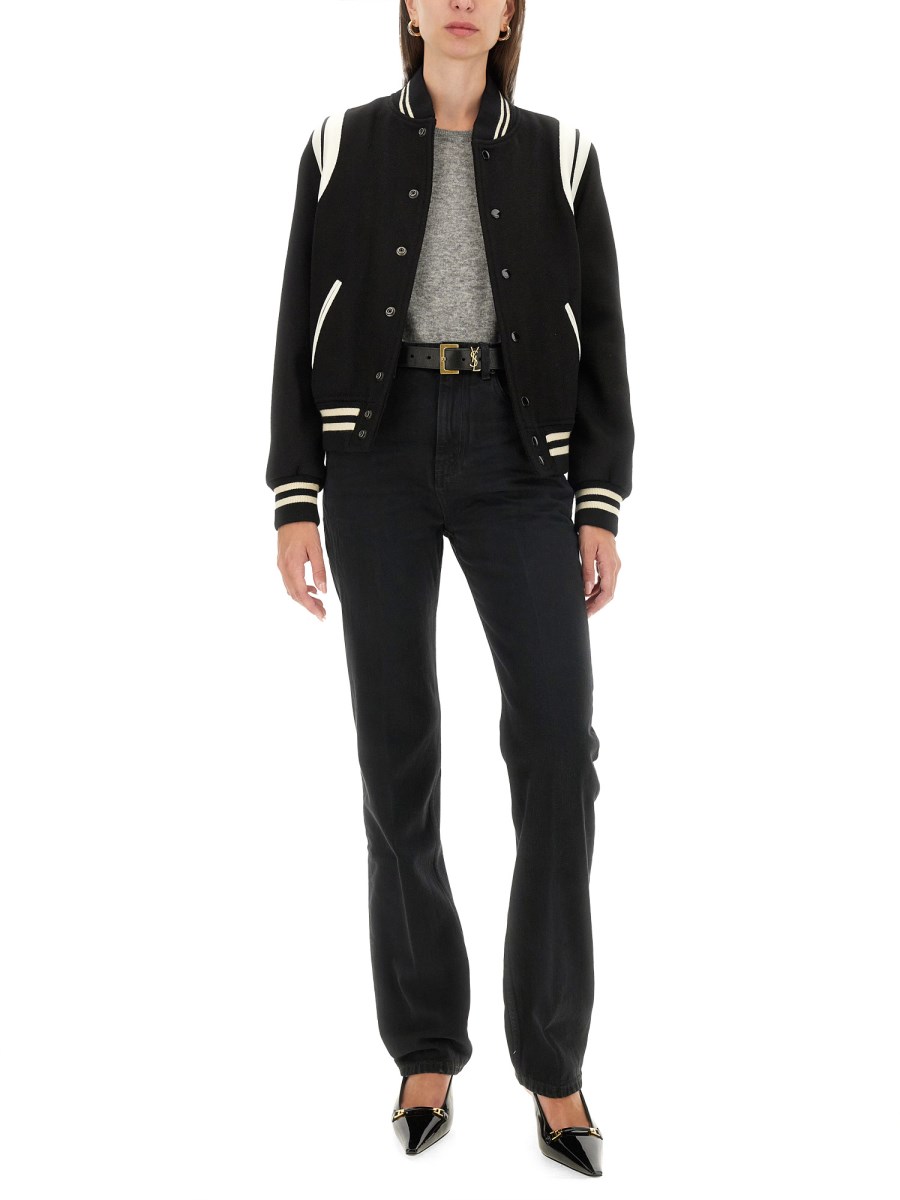 SAINT LAURENT MAGLIA IN CASHMERE E SETA