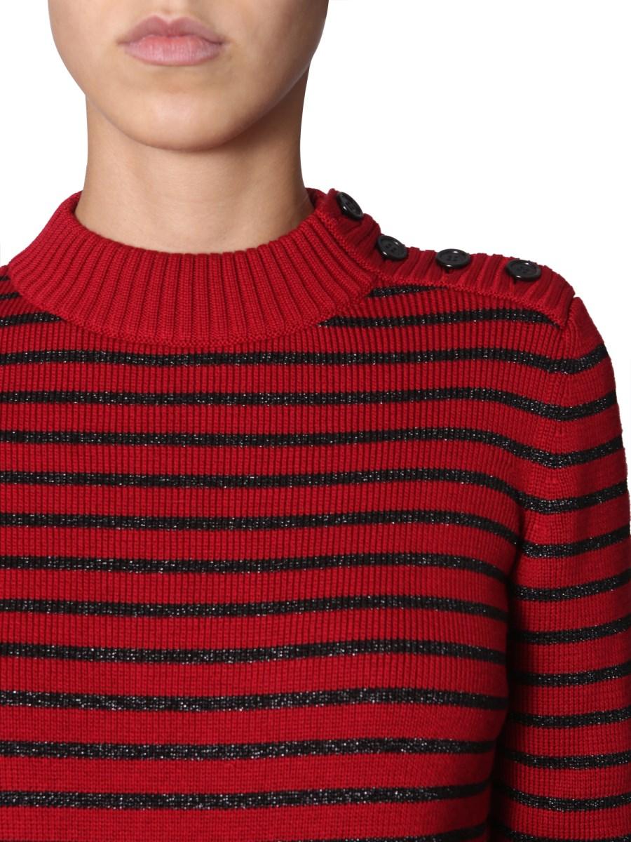 SAINT LAURENT MAGLIA IN COTONE A RIGHE