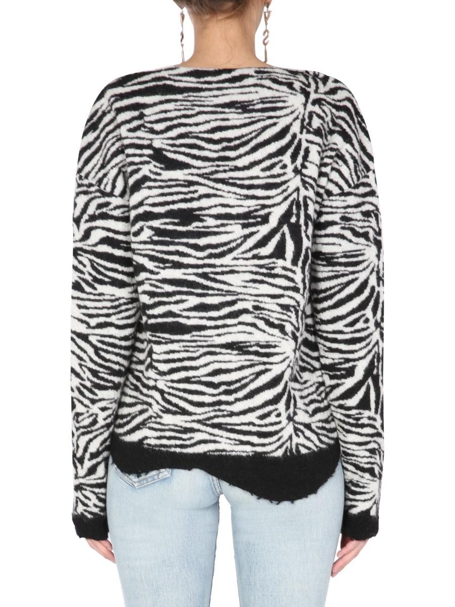 SAINT LAURENT MAGLIA SCOLLO A V IN MISTO LANA