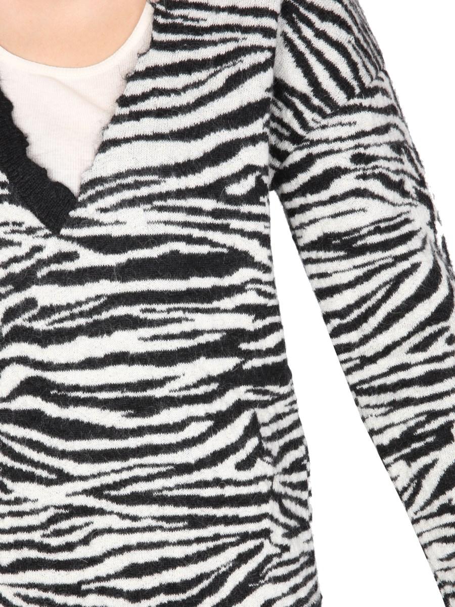 SAINT LAURENT MAGLIA SCOLLO A V IN MISTO LANA