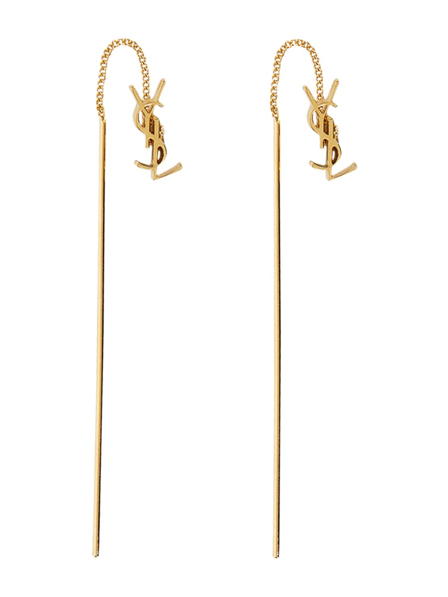 SAINT LAURENT ORECCHINO PENDENTE OPYUM IN METALLO