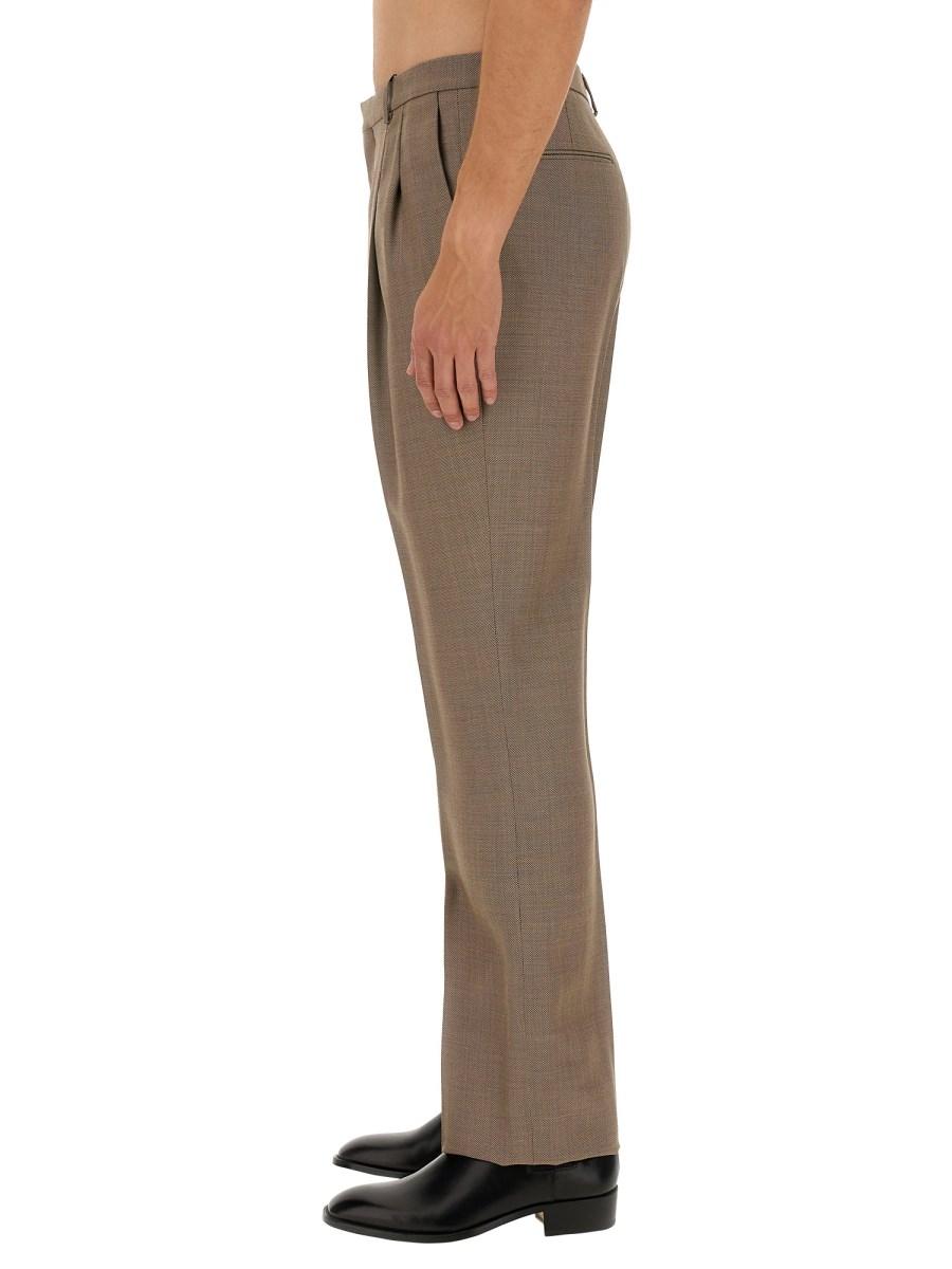 SAINT LAURENT PANTALONE A VITA ALTA IN LANA