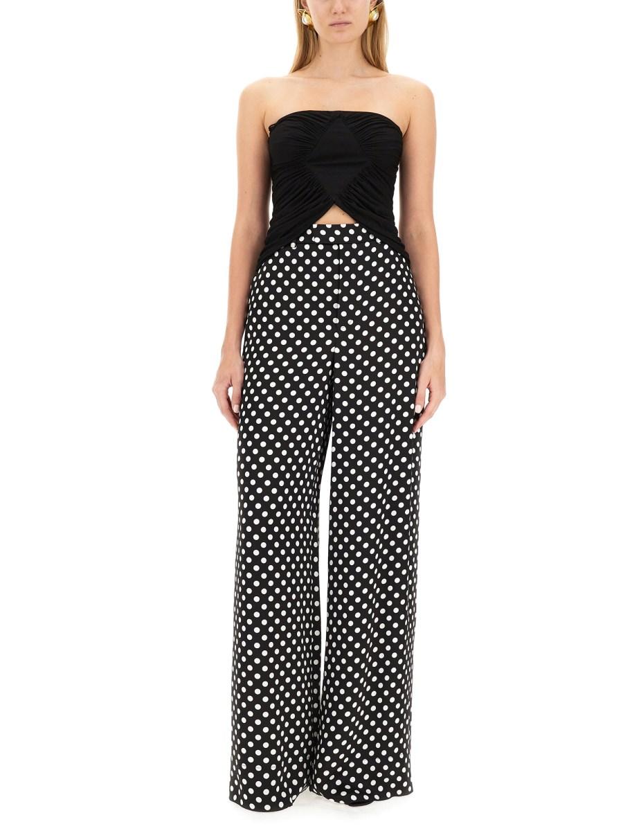 SAINT LAURENT PANTALONE AMPIO IN SATIN