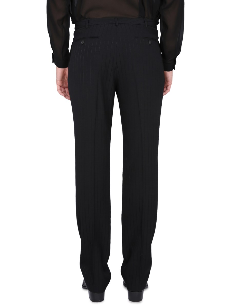 SAINT LAURENT PANTALONE DRITTO IN SHANTUNG