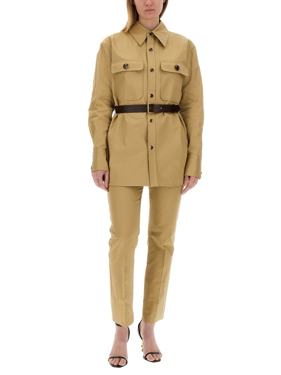SAINT LAURENT PANTALONE IN DRILL DI COTONE