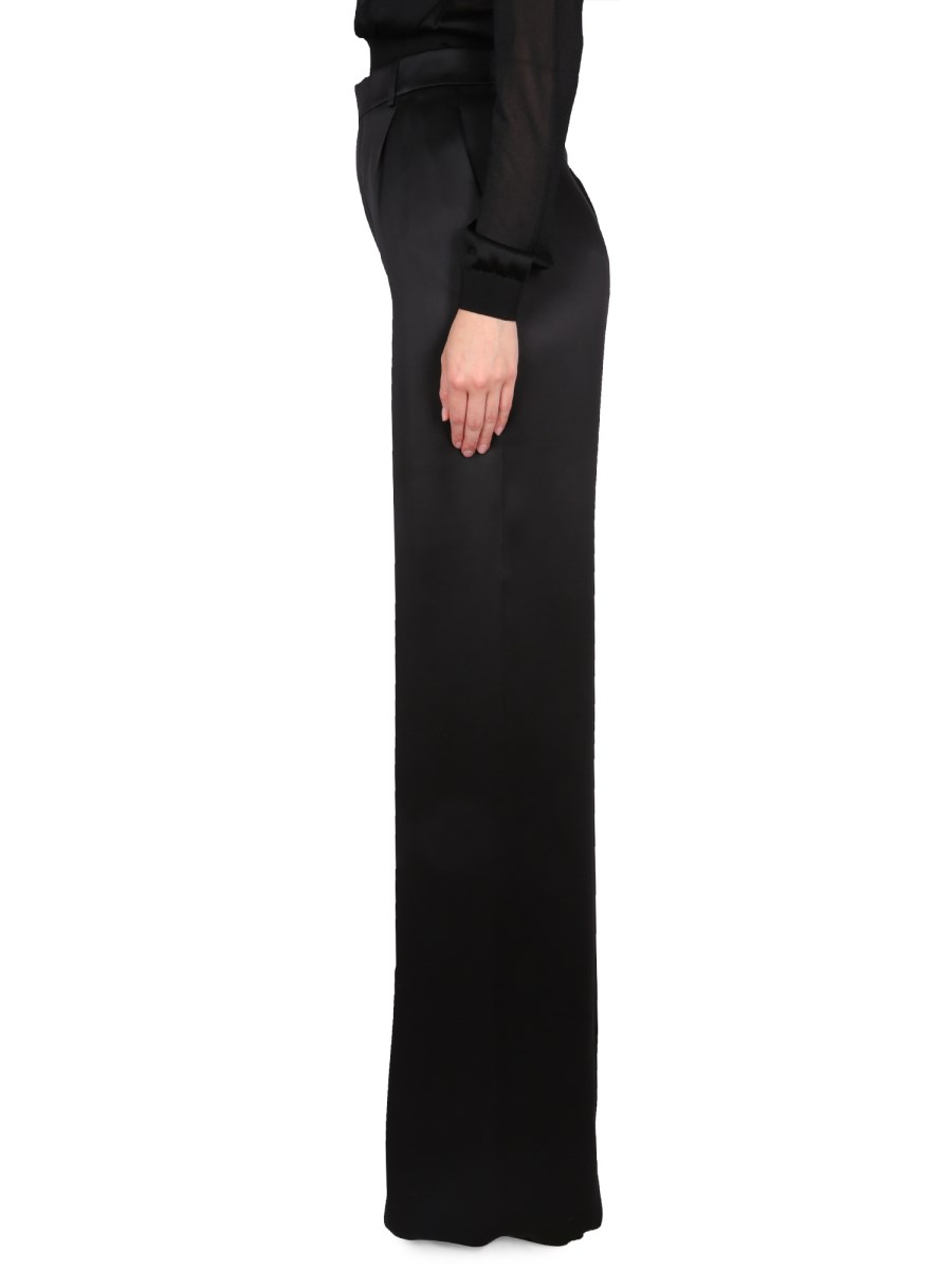 SAINT LAURENT PANTALONE SVASATI IN SATIN