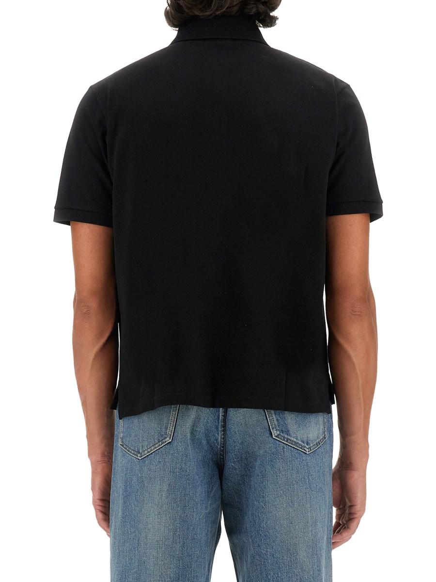 SAINT LAURENT POLO CASSANDRE IN PIQUÉ DI COTONE