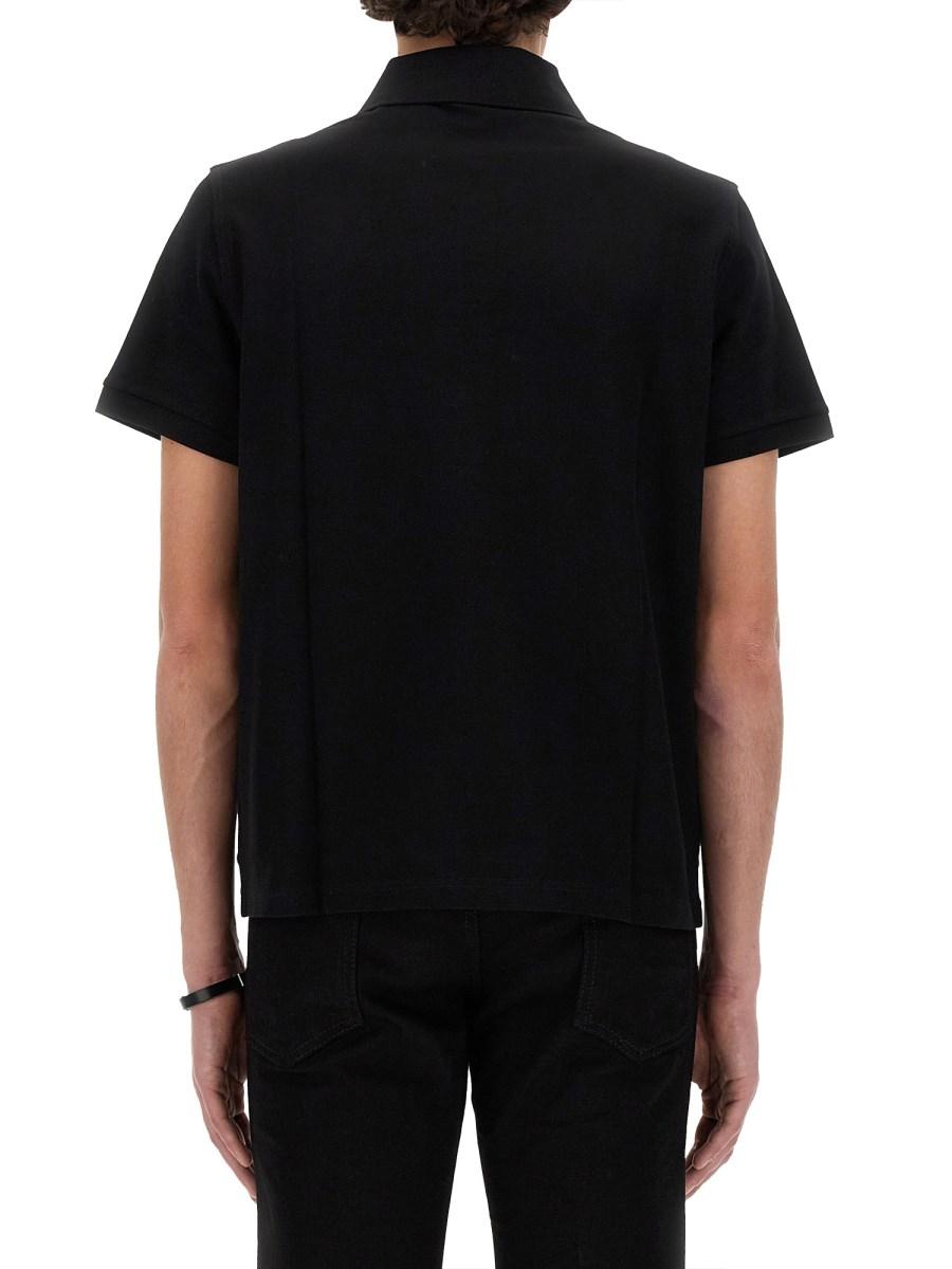 SAINT LAURENT POLO MONOGRAM IN PIQUE DI COTONE