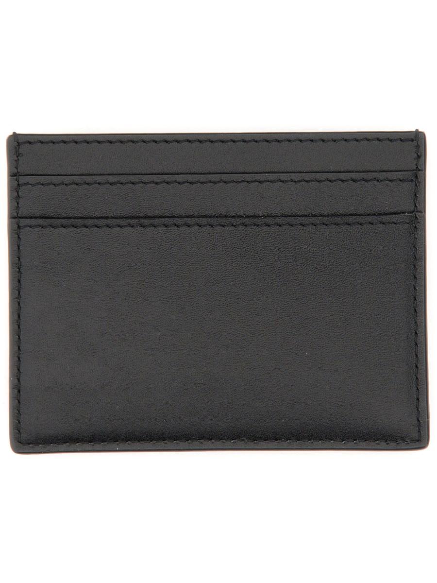 SAINT LAURENT PORTACARTE IN PELLE CON LOGO