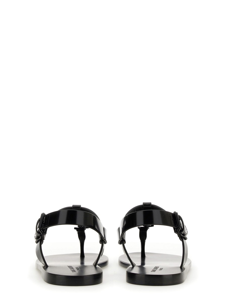 SAINT LAURENT SANDALO CASSANDRE IN PELLE