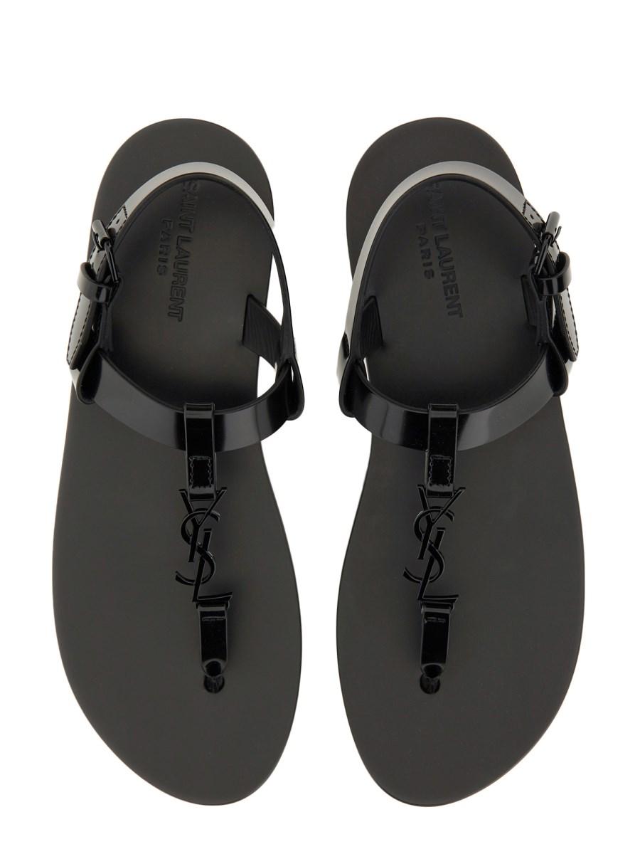 SAINT LAURENT SANDALO CASSANDRE IN PELLE
