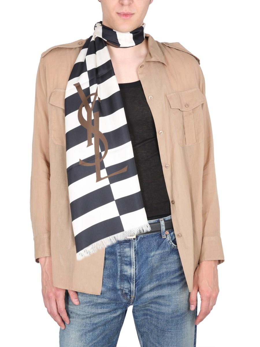 SAINT LAURENT SCIARPA CASSANDRE IN TWILL DI SETA