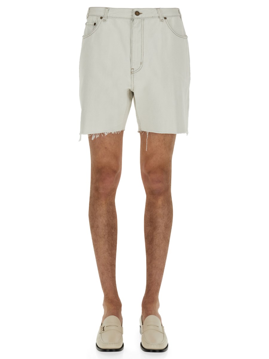 SAINT LAURENT SHORT LARGHI IN DENIM