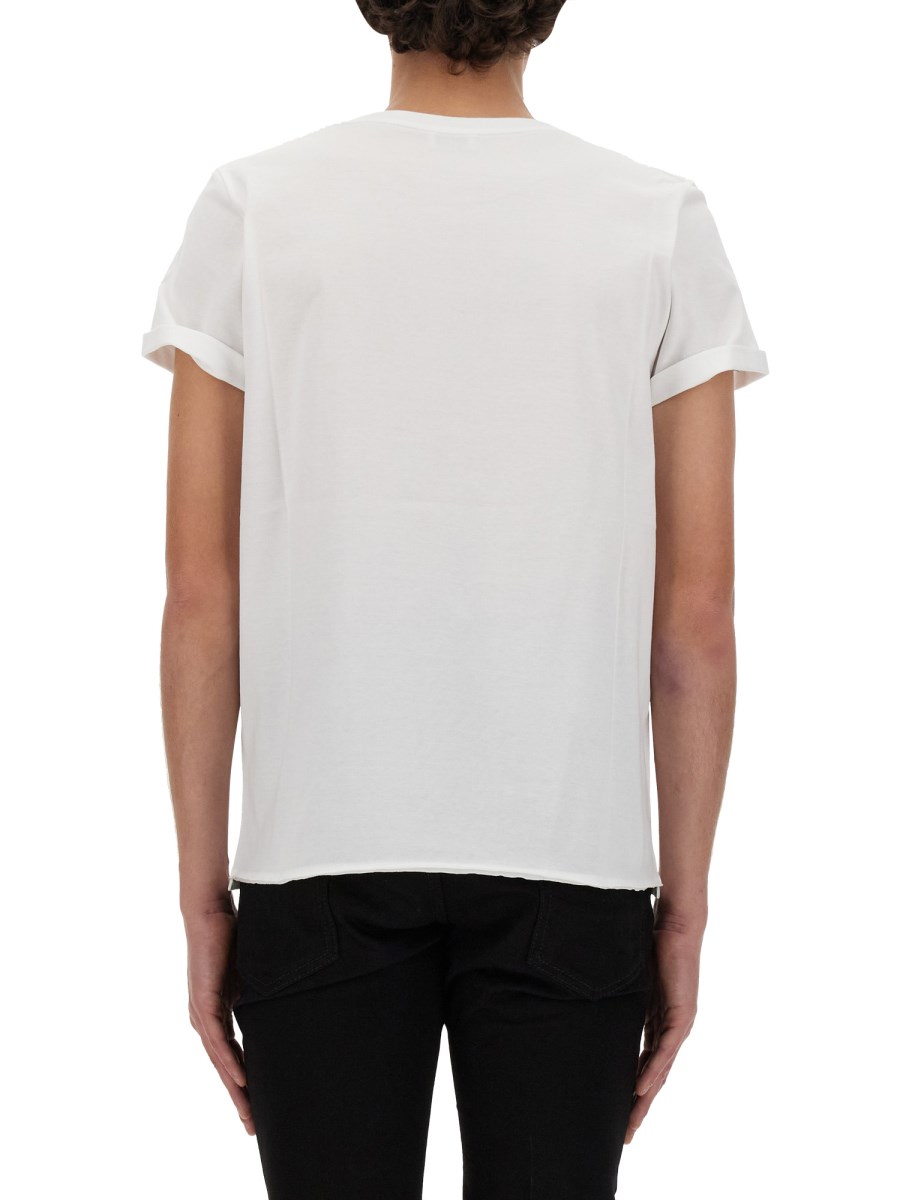SAINT LAURENT T-SHIRT IN COTONE CON STAMPA LOGO