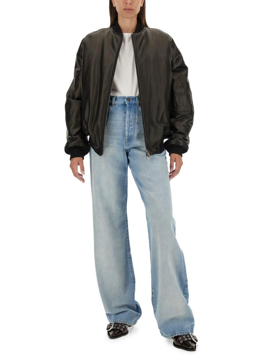 SALVATORE SANTORO BOMBER IN PELLE