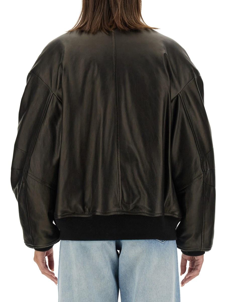 SALVATORE SANTORO BOMBER IN PELLE
