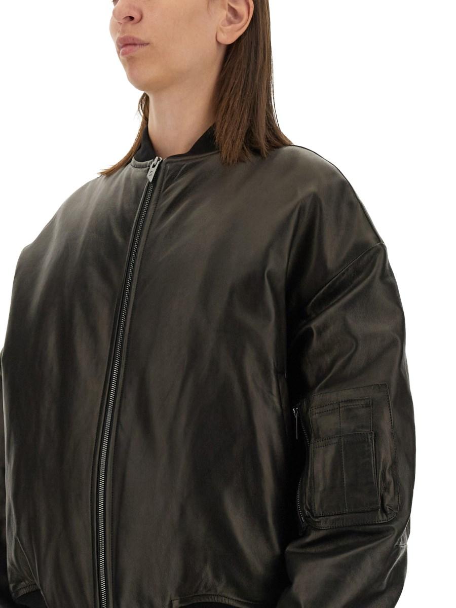 SALVATORE SANTORO BOMBER IN PELLE