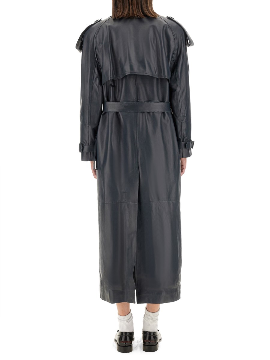 SALVATORE SANTORO TRENCH IN PELLE