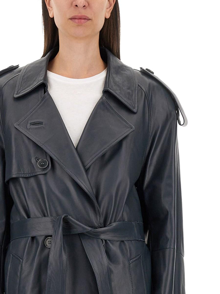 SALVATORE SANTORO TRENCH IN PELLE