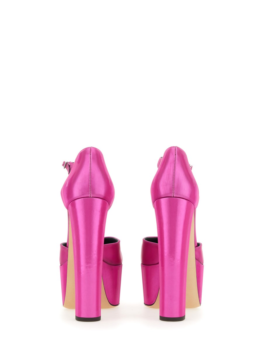 GIUSEPPE ZANOTTI SANDALO BEBE IN TESSUTO EFFETTO LAMINATO