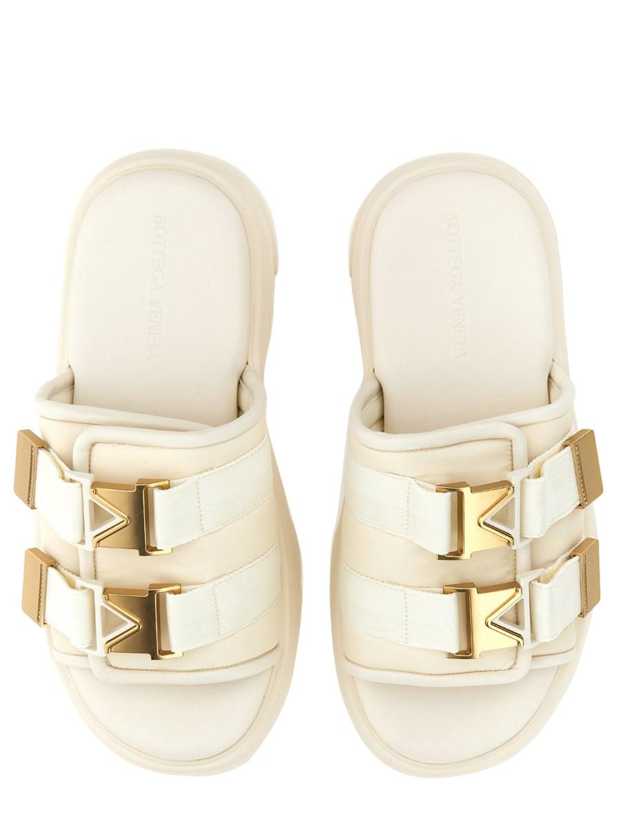 BOTTEGA VENETA SANDALO FLASH IN TESSUTO TECNICO IMBOTTITO