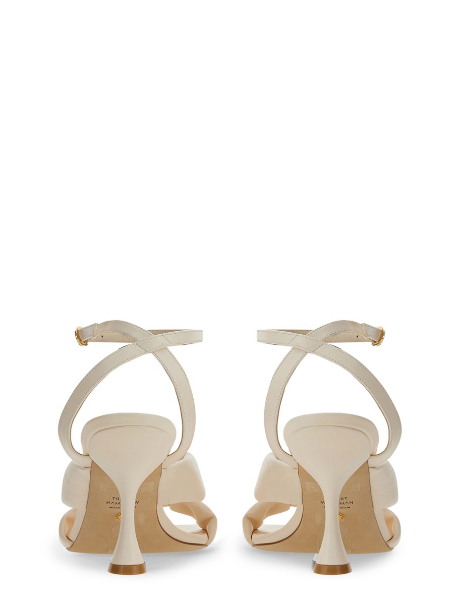 STUART WEITZMAN SANDALO PLAYA ANKLE STRAP 100 IN PELLE