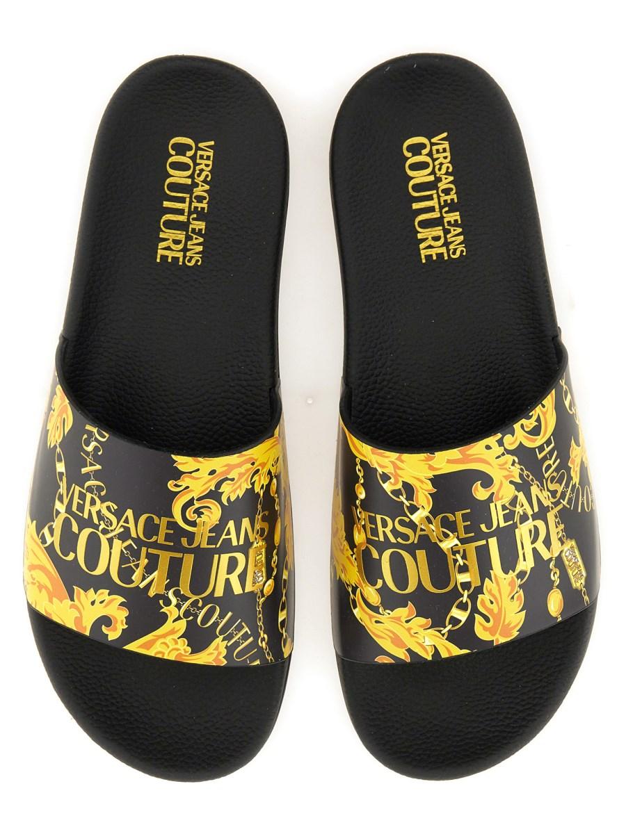 VERSACE JEANS COUTURE SANDALO SLIDE "SHELLY" CHAIN COUTURE