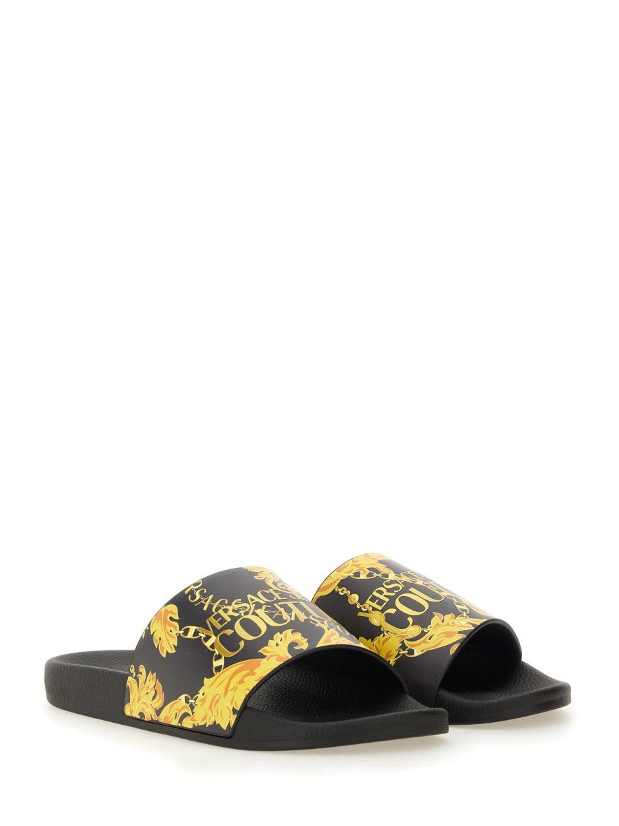 VERSACE JEANS COUTURE SANDALO SLIDE "SHELLY" CHAIN COUTURE