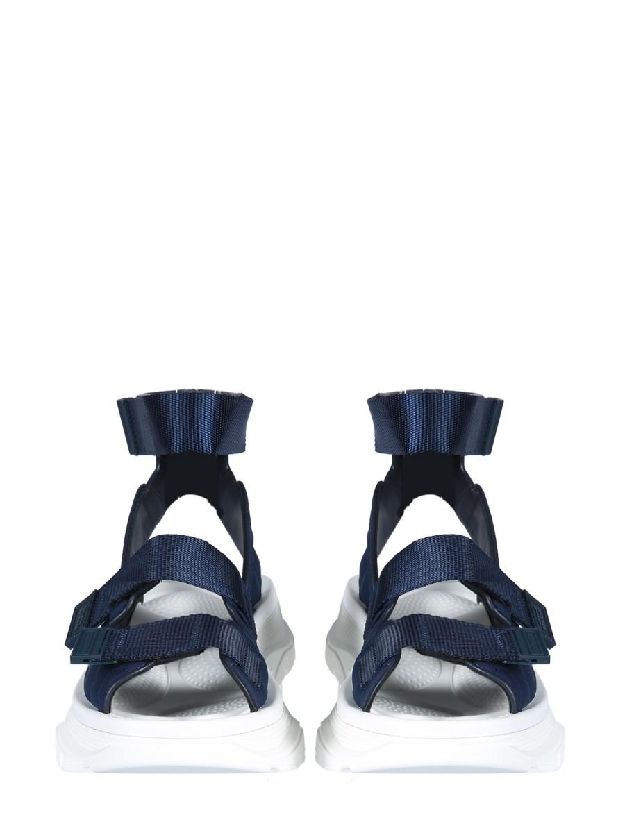 ALEXANDER McQUEEN SANDALO TREAD IN TESSUTO TRAPUNTATO