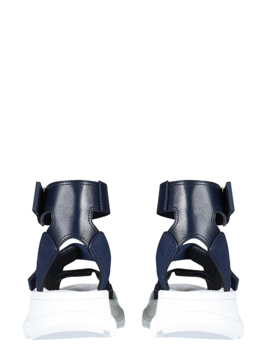 ALEXANDER McQUEEN SANDALO TREAD IN TESSUTO TRAPUNTATO