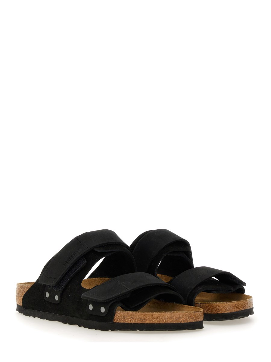 BIRKENSTOCK SANDALO "UJI" IN NUBUCK E PELLE SCAMOSCIATA
