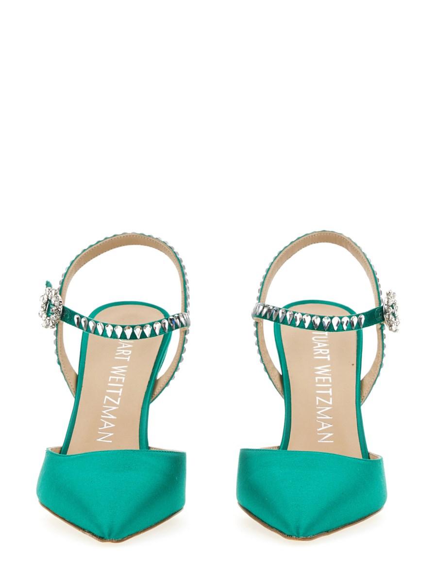 STUART WEITZMAN SCARPA GEMCUT IN SUEDE CON CRISTALLI
