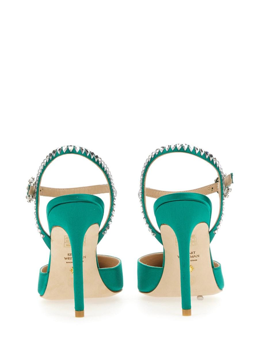 STUART WEITZMAN SCARPA GEMCUT IN SUEDE CON CRISTALLI