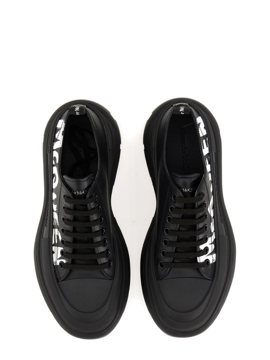 ALEXANDER McQUEEN SCARPA STRINGATA TREAD SLICK IN PELLE