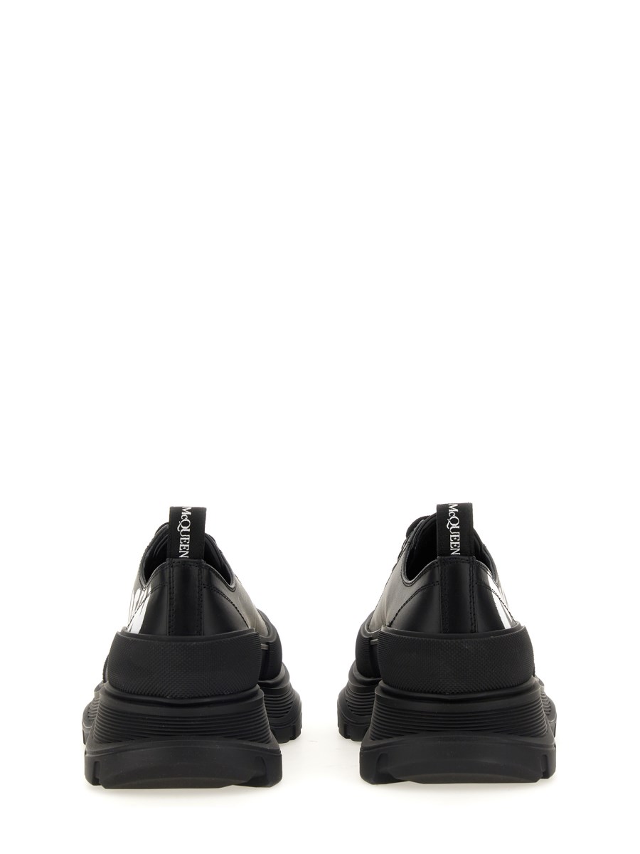 ALEXANDER McQUEEN SCARPA STRINGATA TREAD SLICK IN PELLE