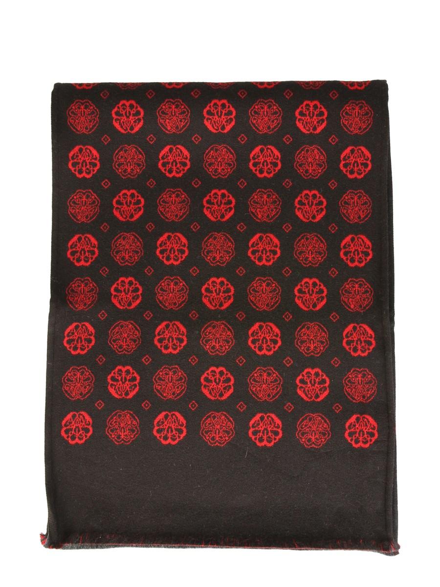 ALEXANDER McQUEEN SCIARPA CON MOTIVO JACQUARD IN LANA