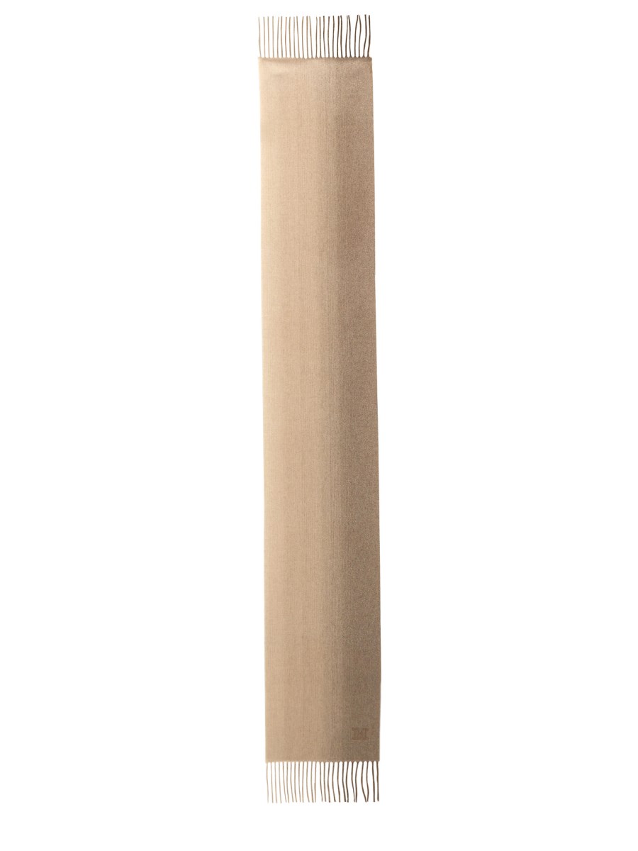 MAX MARA SCIARPA IN CASHEMERE CON "M" MONOGRAM RICAMATA
