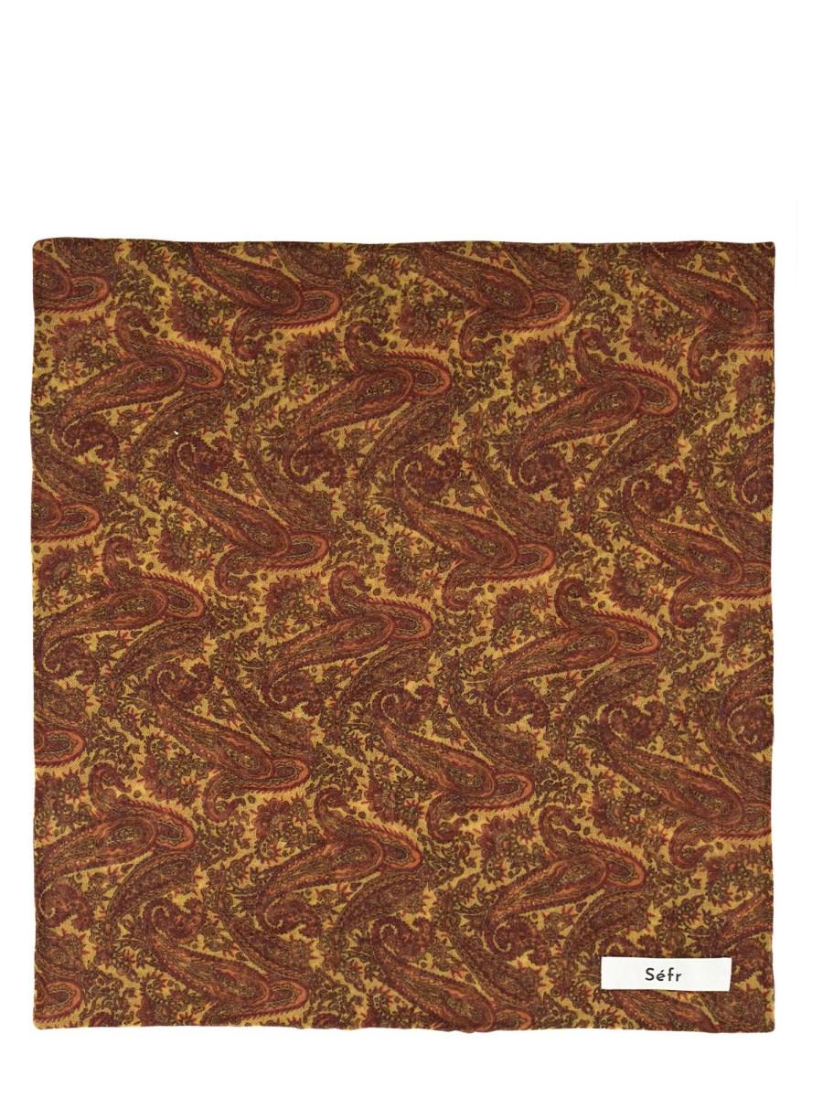 SÉFR SCIARPA FINE IN LANA VERGINE PAISLEY