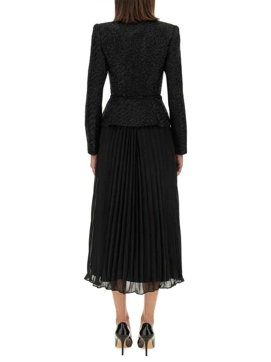 SELF-PORTRAIT ABITO MIDI IN CHIFFON BOUCLÉ