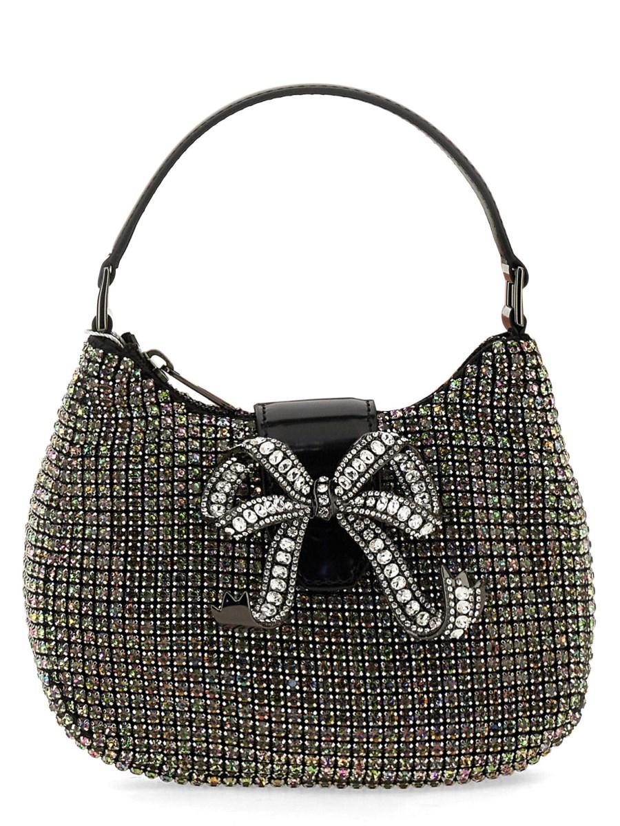 SELF-PORTRAIT BORSA IN MAGLIA CON STRASS