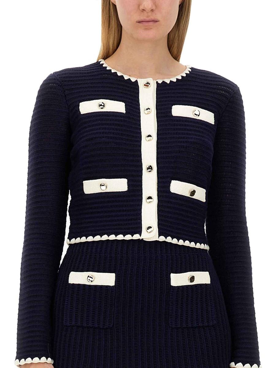 SELF-PORTRAIT CARDIGAN IN CROCHET