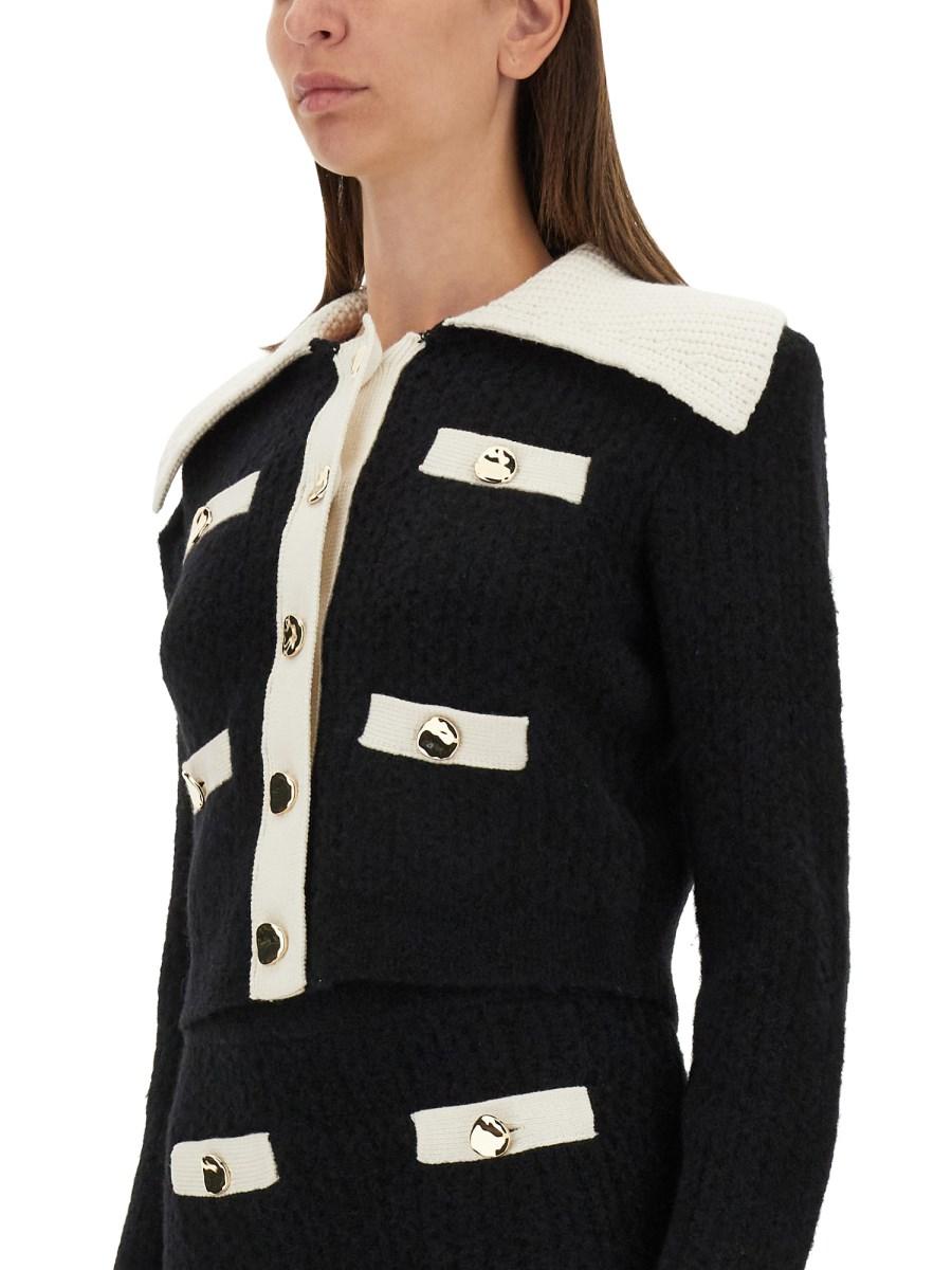 SELF-PORTRAIT CARDIGAN IN MISTO CASHMERE
