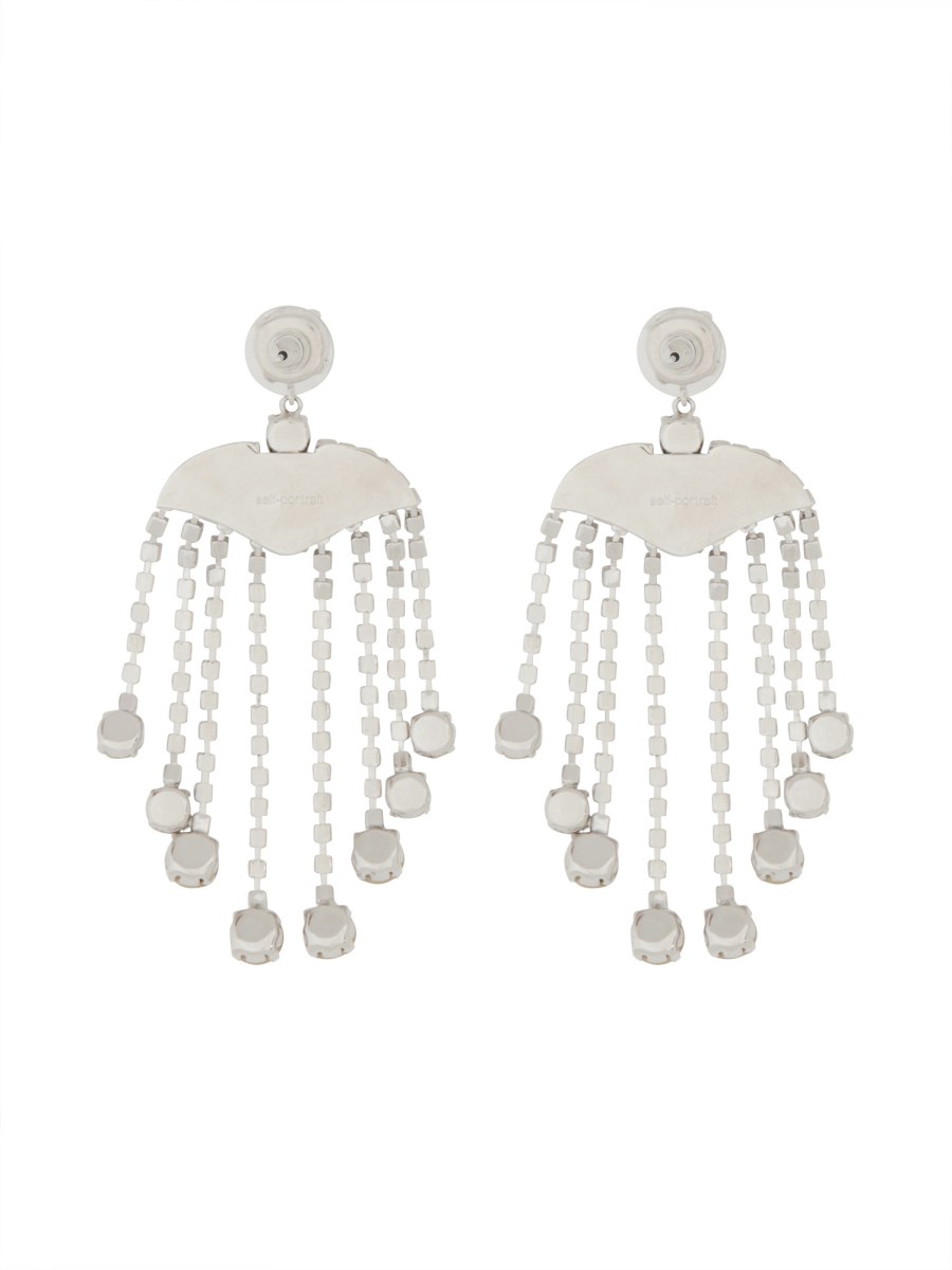 SELF-PORTRAIT ORECCHINI CHANDERLIER IN CRISTALLO