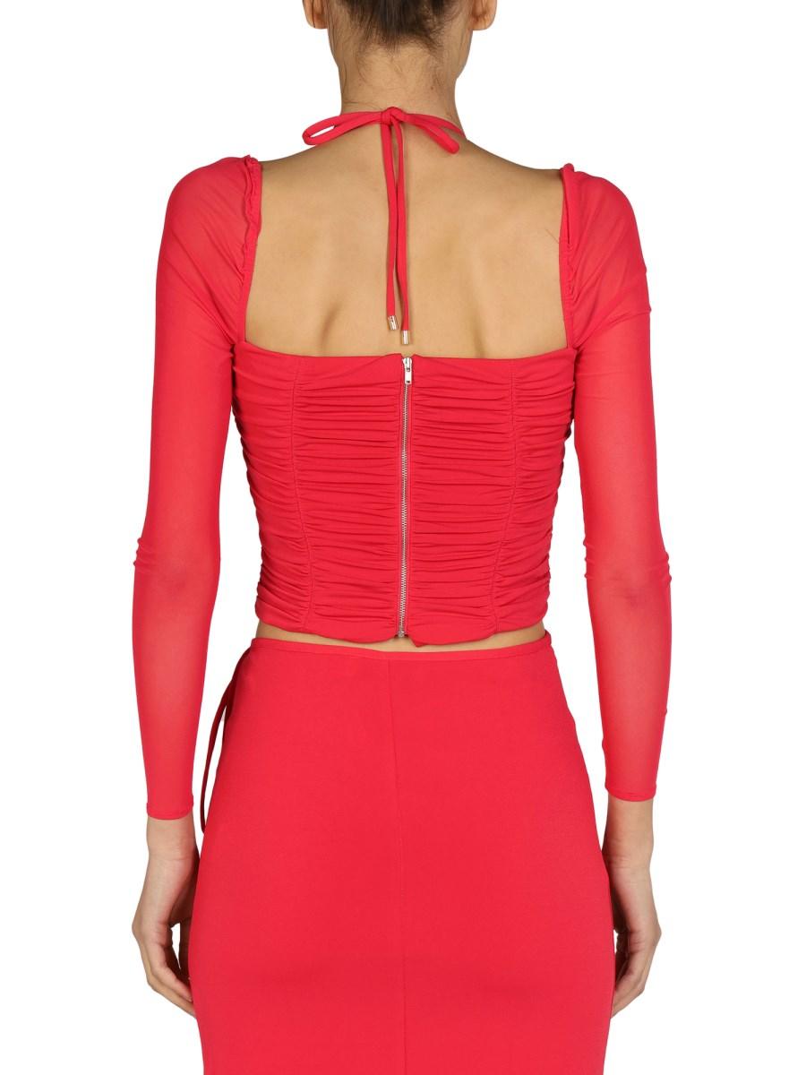 SELF-PORTRAIT TOP IN JERSEY CON DETTAGLI CUT OUT