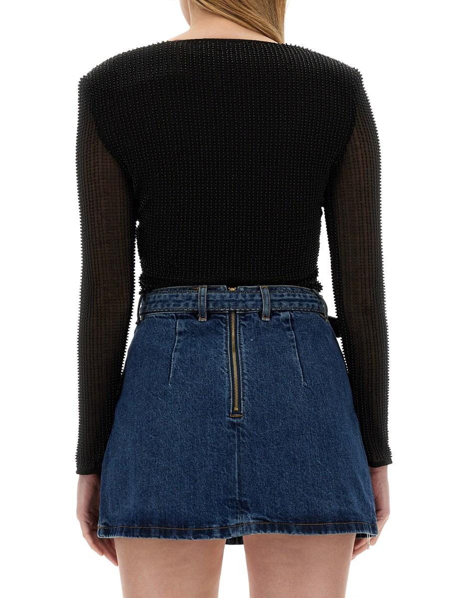 SELF-PORTRAIT TOP IN MESH